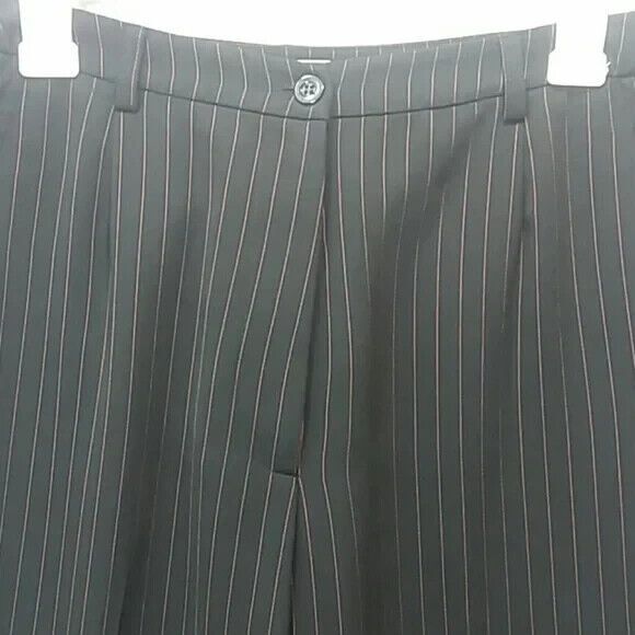 Peck & Peck Collection dress pants women's size 8  black pin stripes - Picture 10 of 11